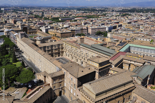 Panorama View of  Rome city from top of St. Peter's Basilica, Rome Italy   © momo_leif
