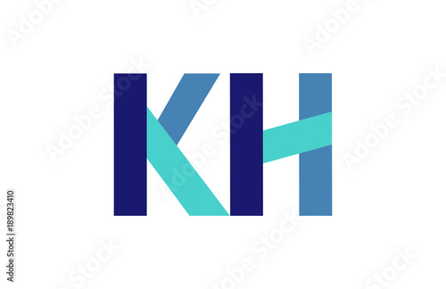 Free Download KH Ribbon Letter Logo  - GFXLoad