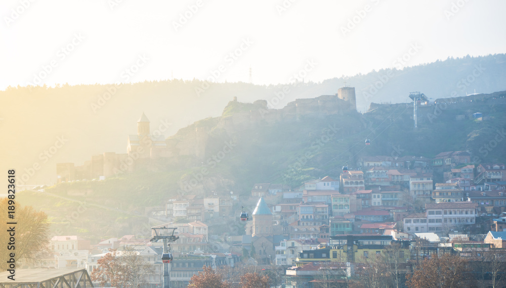 Obraz premium Tbilisi's downtown in winter time