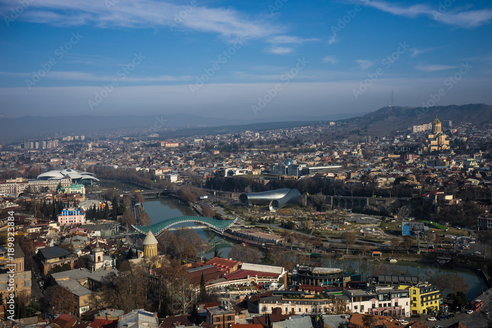 Tbilisi's downtown in winter time