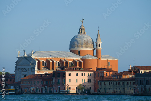 View of the Il Redentore church on the Giudecca island. Venice, Italy