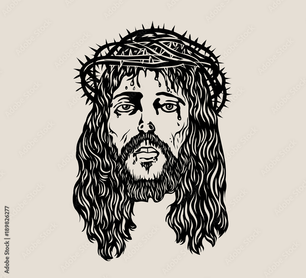 Continuous line drawing of Jesus Christ, son of God, biblical easter  illustration Stock Vector Image & Art - Alamy