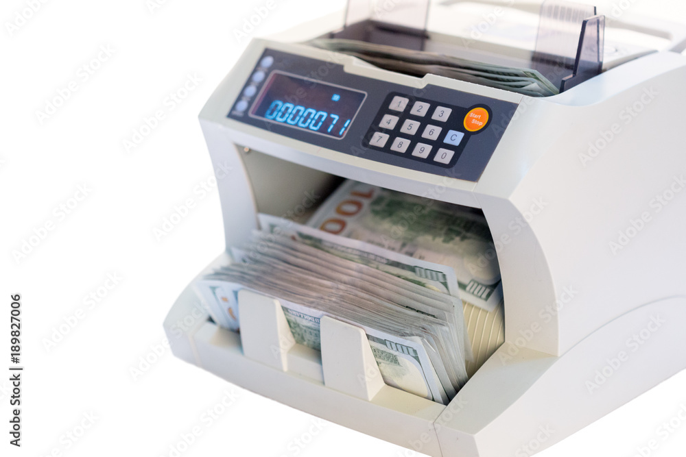 money counter isolated on white money counter isolated on white