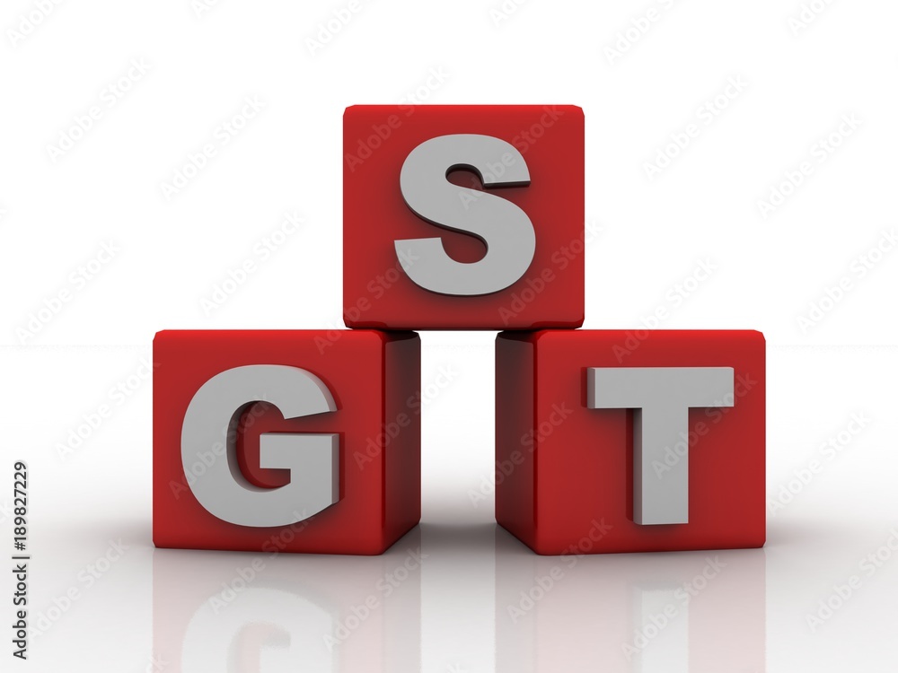 3d rendering GST Tax India crossword 3d rendering GST Tax India crossword