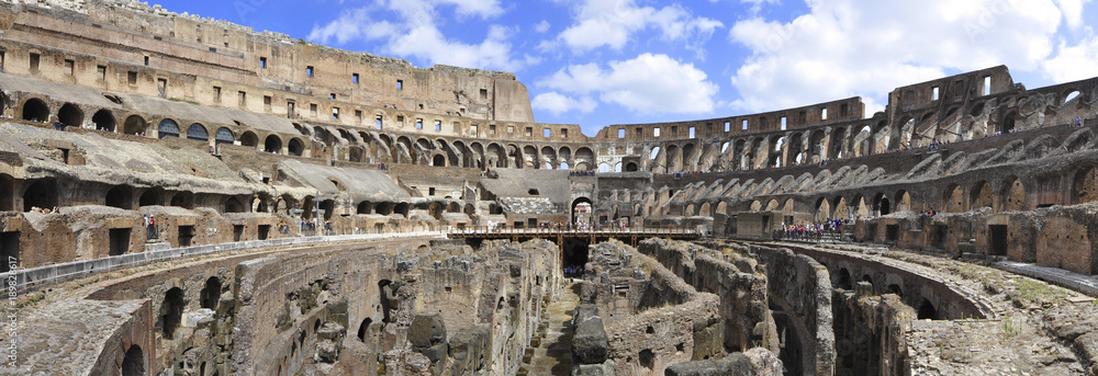 Internal view of Colosseum, Rome, Italy