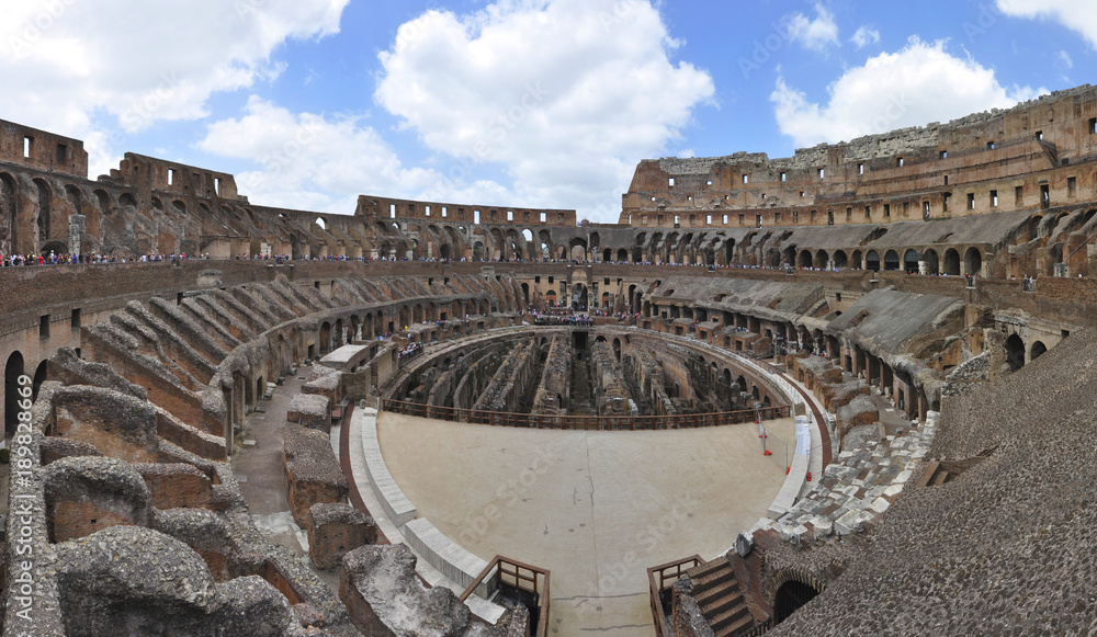 Internal view of Colosseum, Rome, Italy