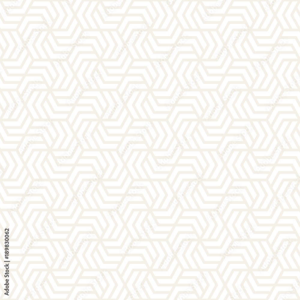 Vector seamless subtle pattern. Modern stylish texture with monochrome trellis. Repeating geometric hexagonal grid. Simple graphic design.