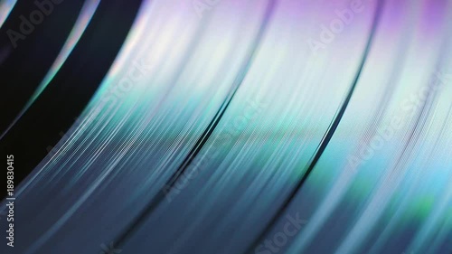 Vinyl Rotating on a Turntable. Close up