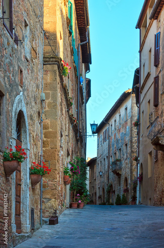 Pienza street  Tuscany  Italy