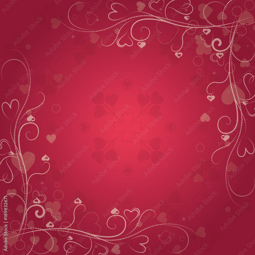 Valentine's day background - Vector illustration 