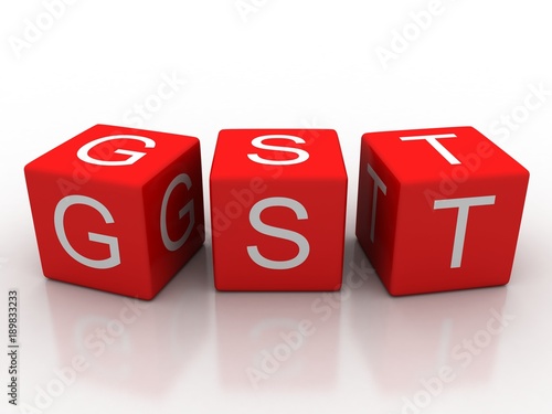 3d rendering GST Tax India crossword 