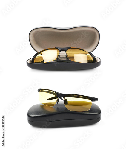 Pair of shade glasses isolated