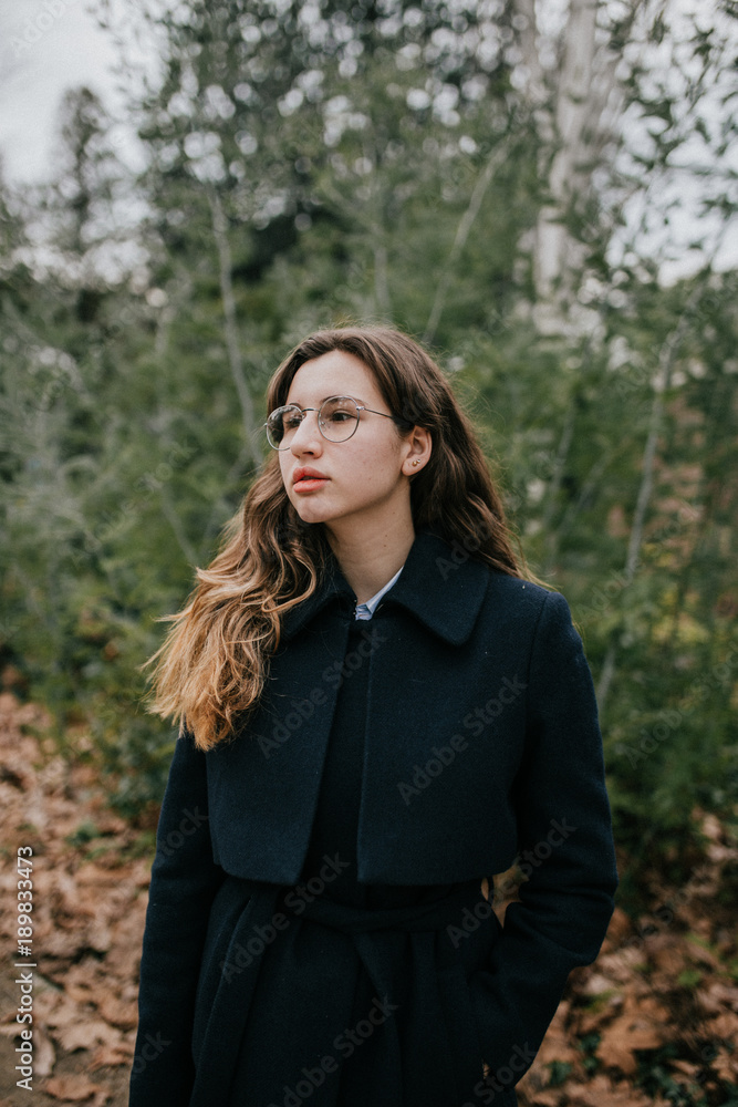 Pretty student woman in the park Pretty student woman in the park