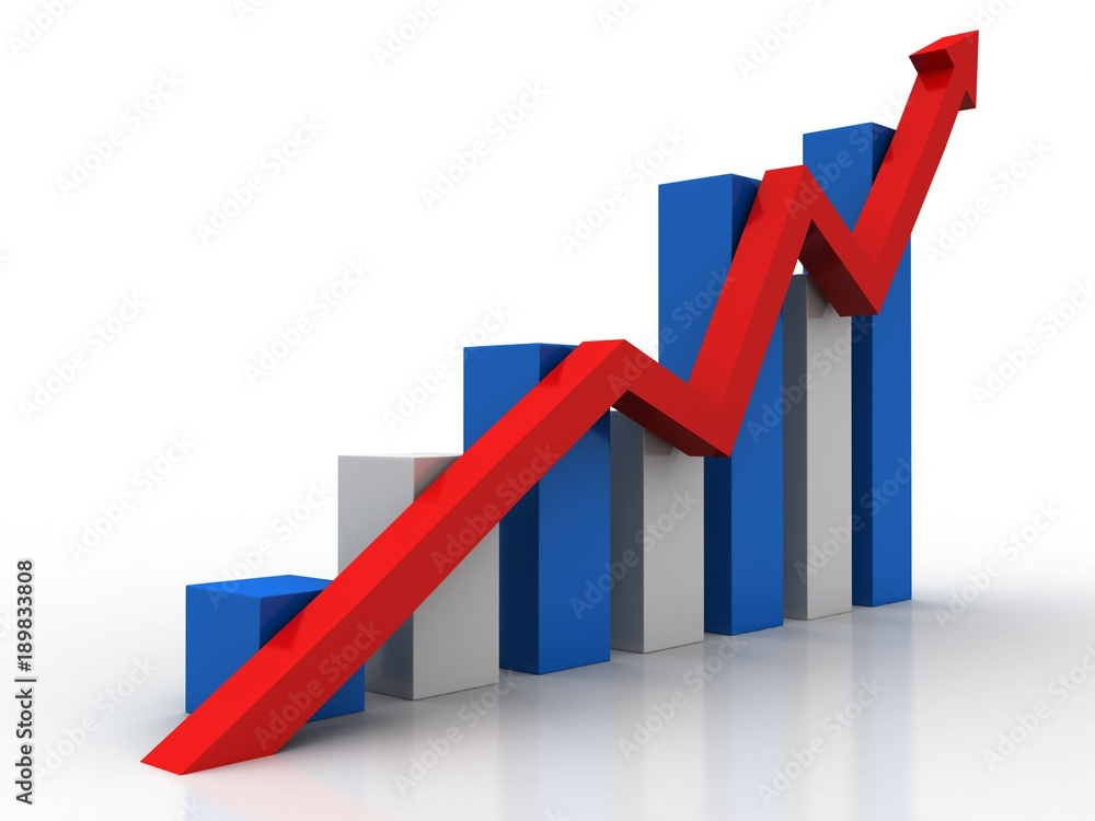 3d rendering Stock market online business concept. business Graph 3d rendering Stock market online business concept. business Graph
