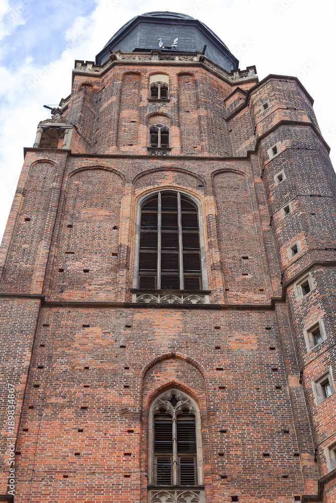 14th century gothic St. Elisabeth Church, tower, Market Square, Wroclaw, Poland.
