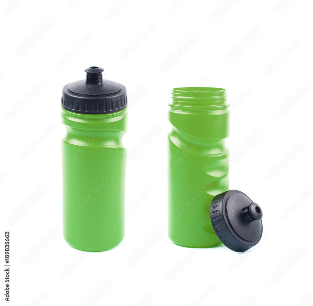 Plastic sport water bottle isolated Plastic sport water bottle isolated