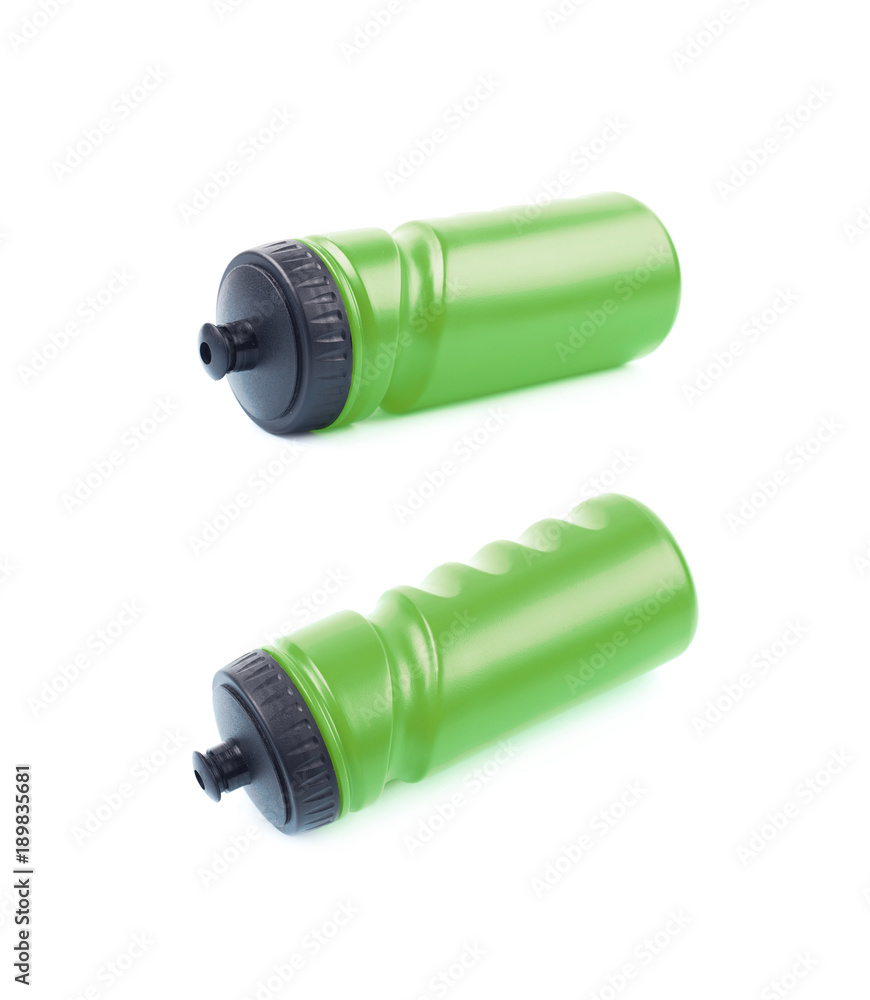 Plastic sport water bottle isolated Plastic sport water bottle isolated