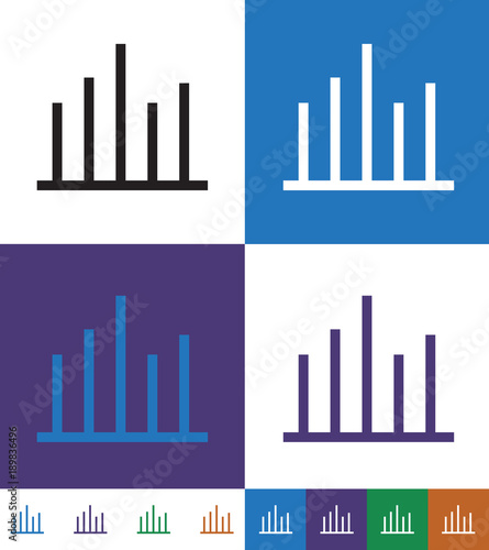 Chart Flat minimal icon vector