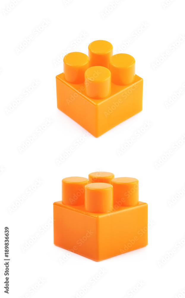 Obraz premium Single toy construction block isolated