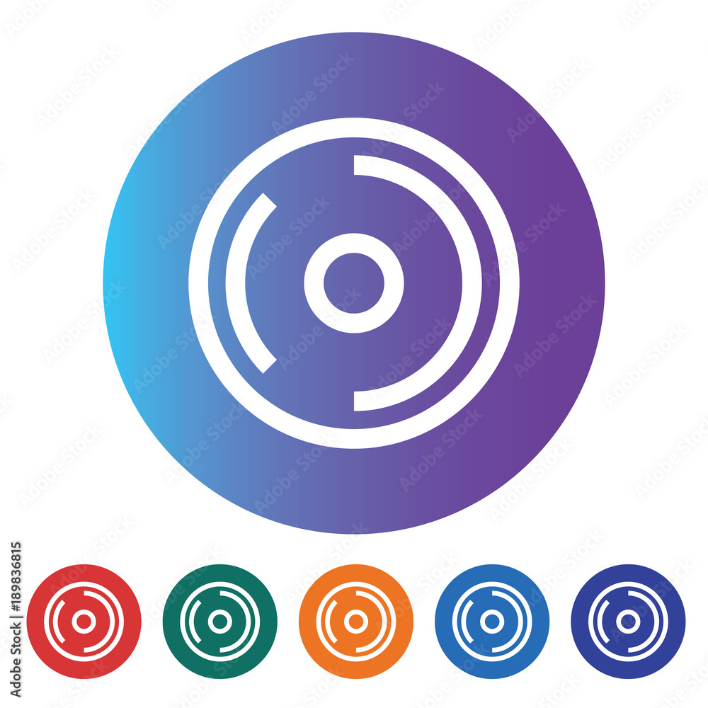 CD or DVD Flat minimal icon vector CD or DVD Flat minimal icon vector