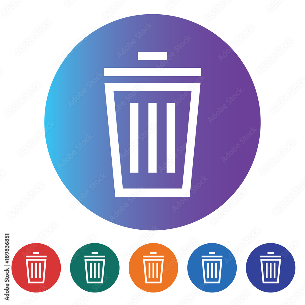 Recycling bin, Dustbin, Flat minimal icon vector Recycling bin, Dustbin, Flat minimal icon vector