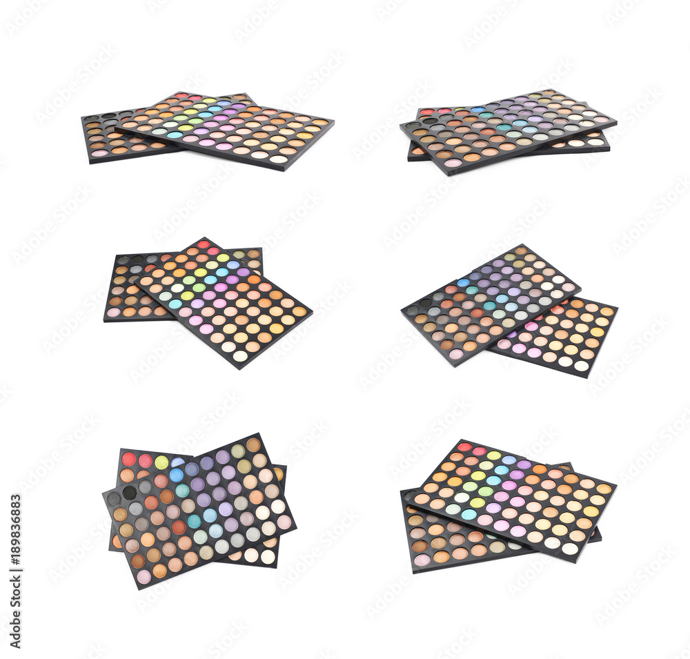 Make-up palette kit isolated Make-up palette kit isolated