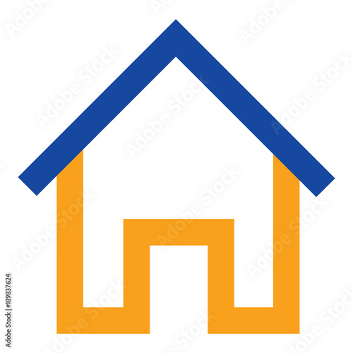 Home Flat minimal icon vector
