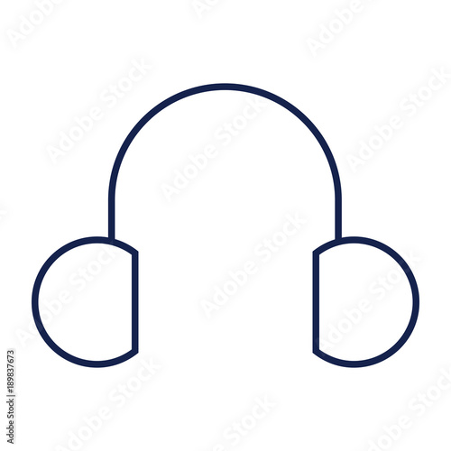 Headphone Flat minimal icon vector
