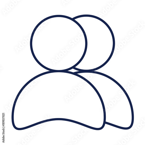Group of people Flat minimal icon vector