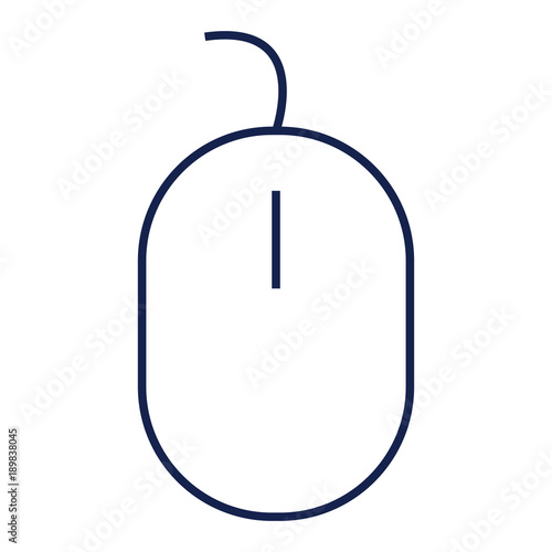 Computer Mouse Flat minimal icon vector