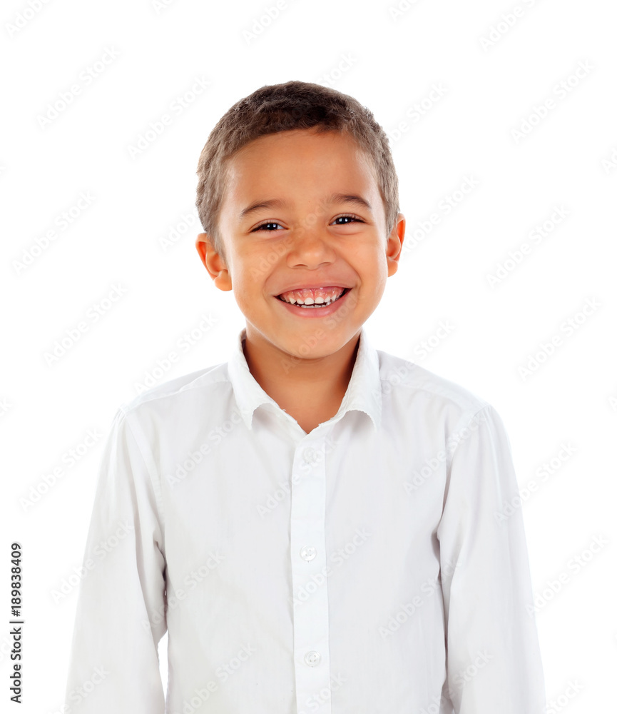 Funny small child with dark hair and black eyes Funny small child with dark hair and black eyes
