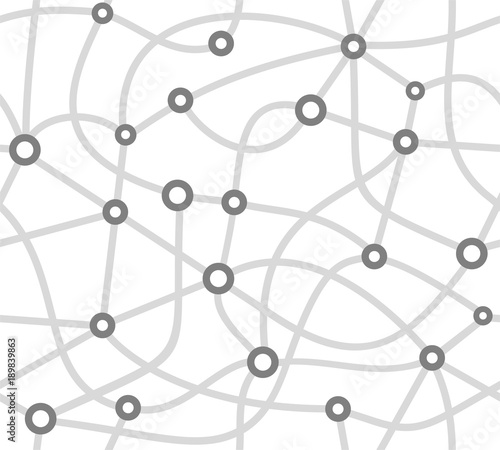 Map, scheme, seamless background, white, vector. The metro map. A network of roads and settlements. Vector picture. White flat background.  