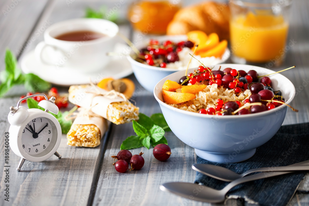 Assortment of breakfast Assortment of breakfast