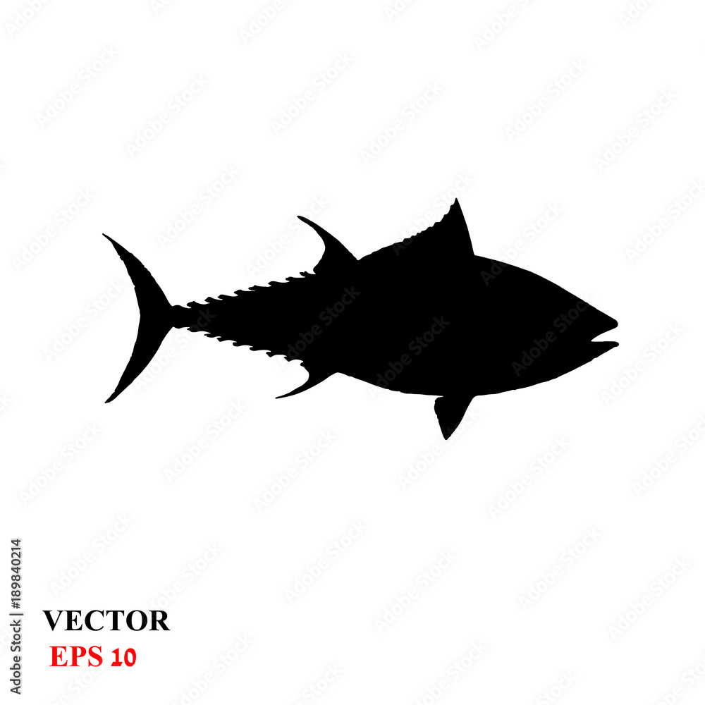 Obraz premium silhouette of a tuna. vector illustration