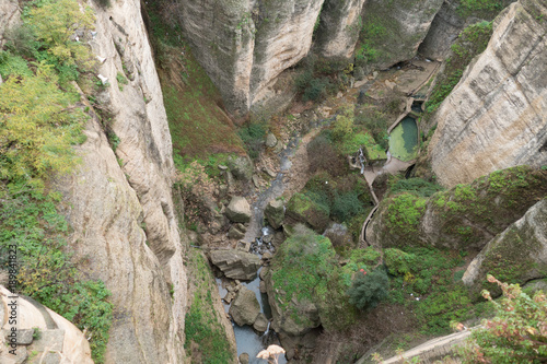 deep gorge in famous village Ronda