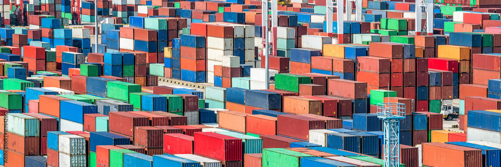 Containerhafen Panorama Hintergrund