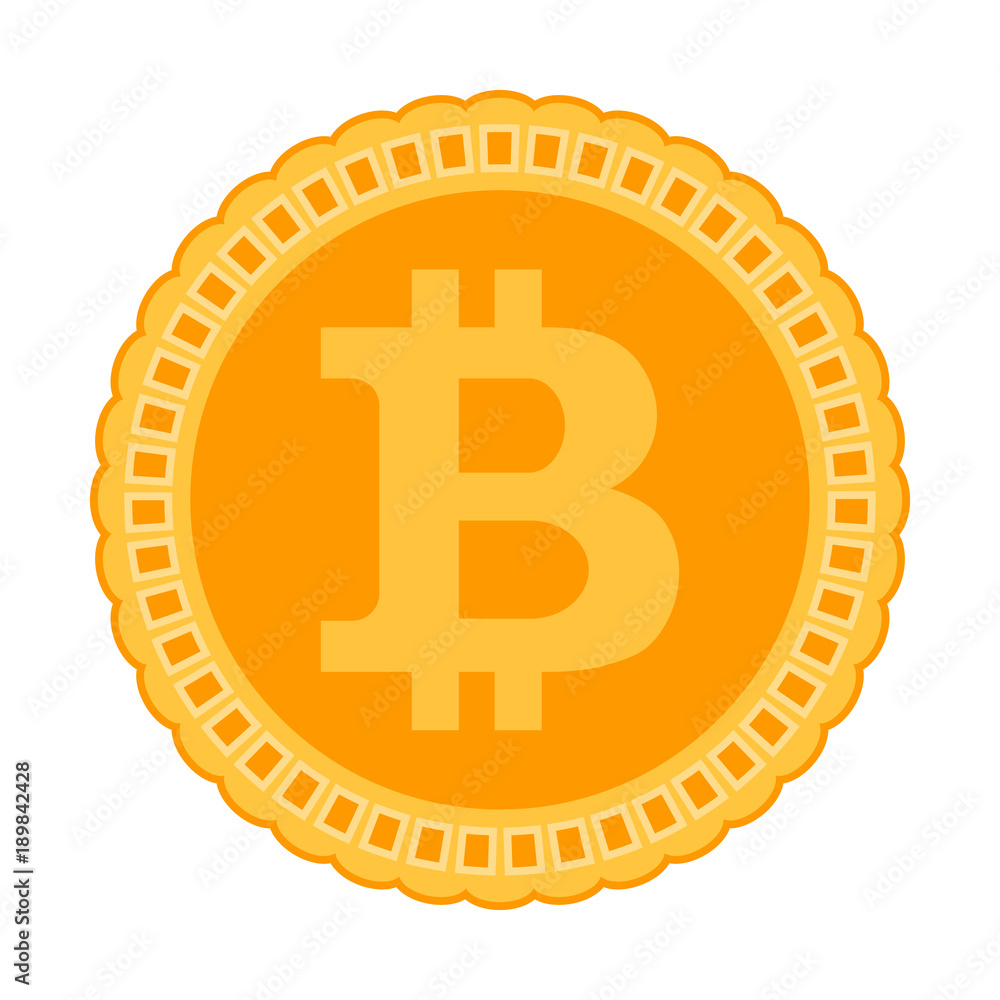 Bitcoin icon. Crypto coin vector Bitcoin icon. Crypto coin vector