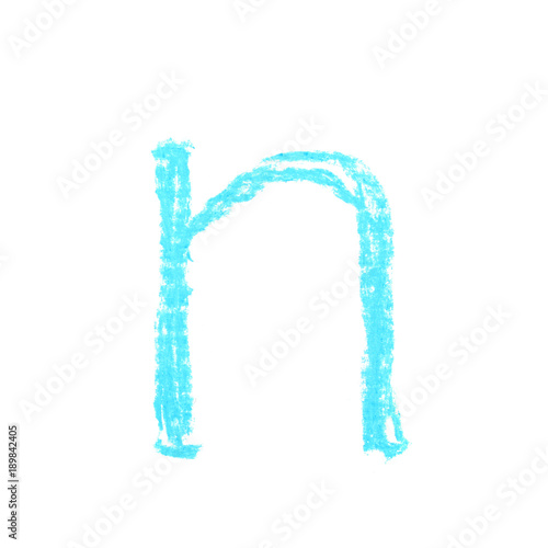 Single hand drawn letter isolated