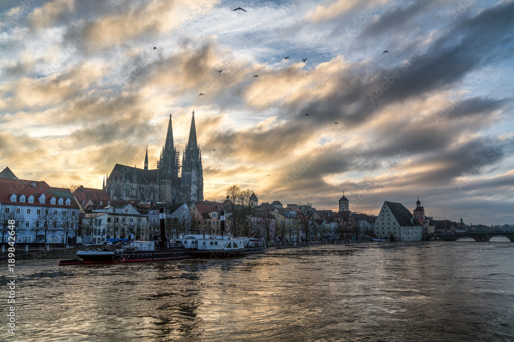 Obraz premium Regensburg, Oberpfalz, Bayern