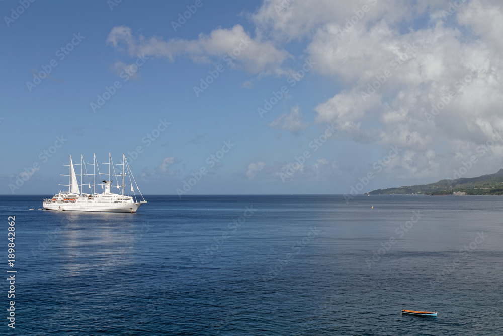Cruise yacht - Saint-Pierre Bay - Martinique - FWI