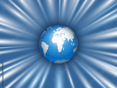 earth globe tearing away gravitational space
