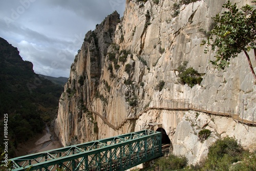 railway in El chorro rocky region