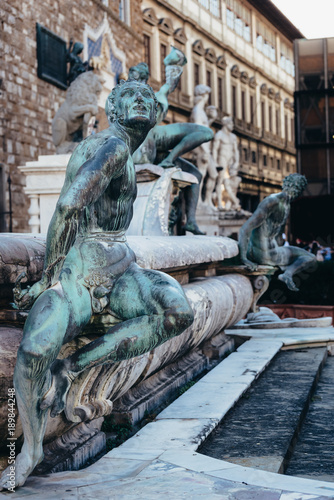 Fountain Neptune in Piazza della Signoria in Florence, Italy