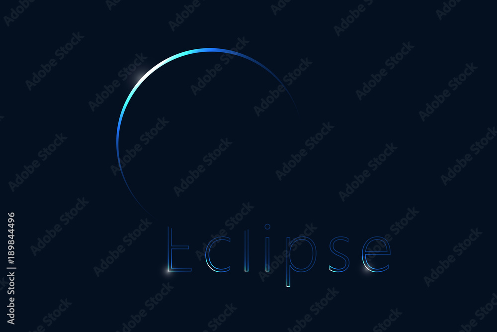 Fototapeta premium Lunar eclipse web banner