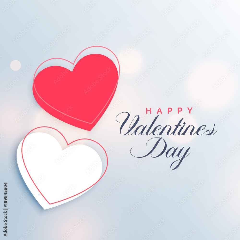 red and white two hearts valentine's day background
