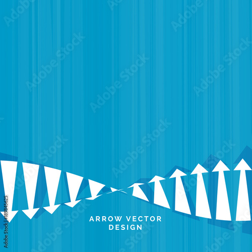 downfall and rise arrow concept design for business