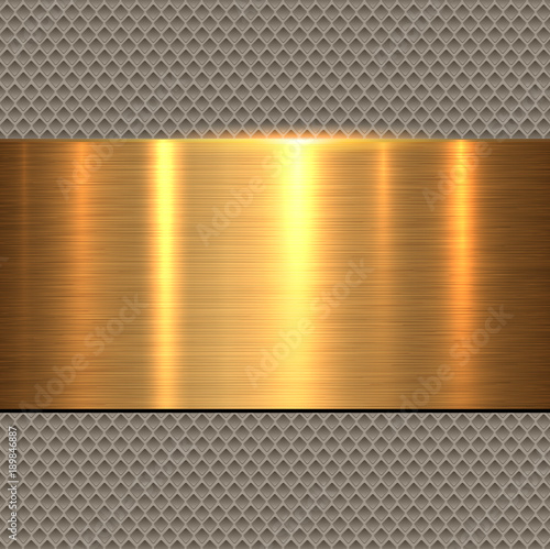 Background gold, polished metal texture