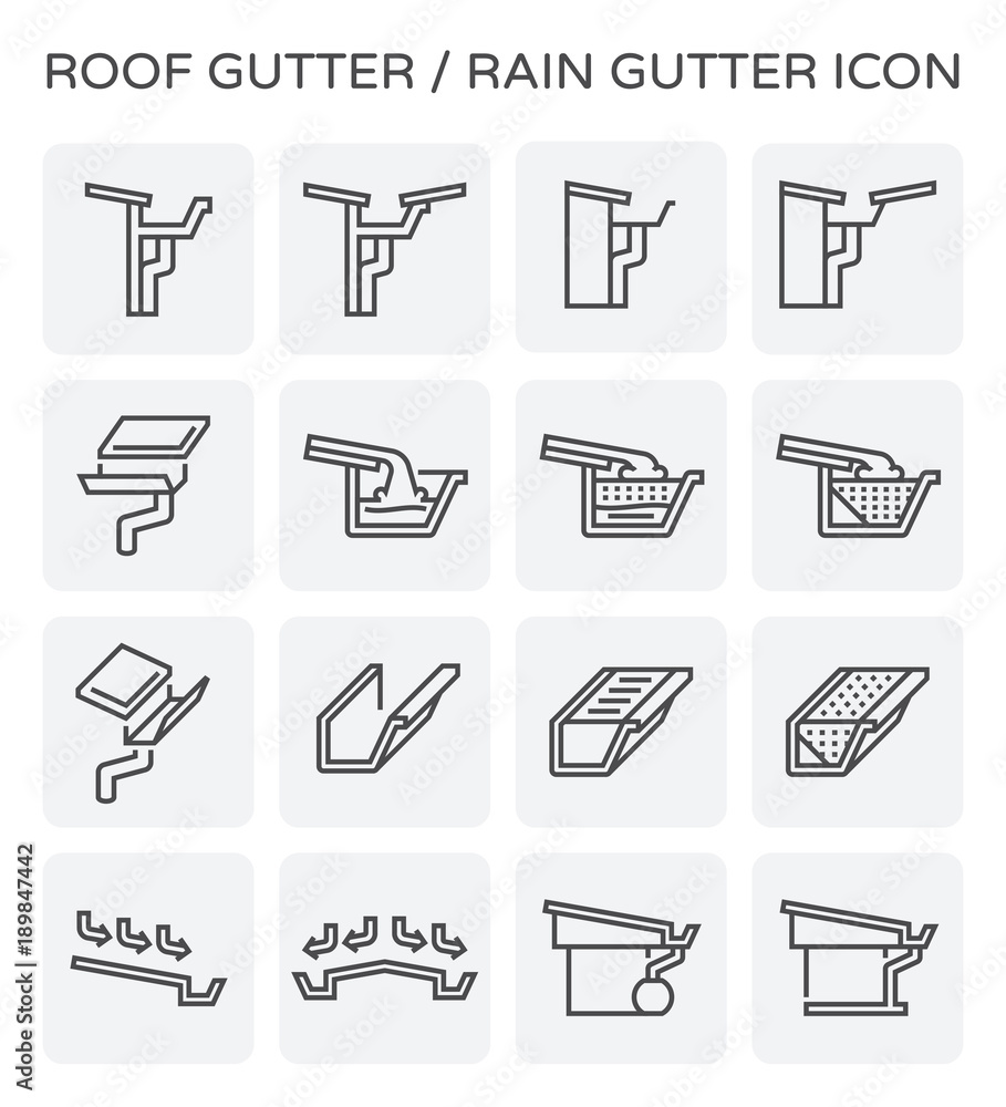 roof gutter icon roof gutter icon