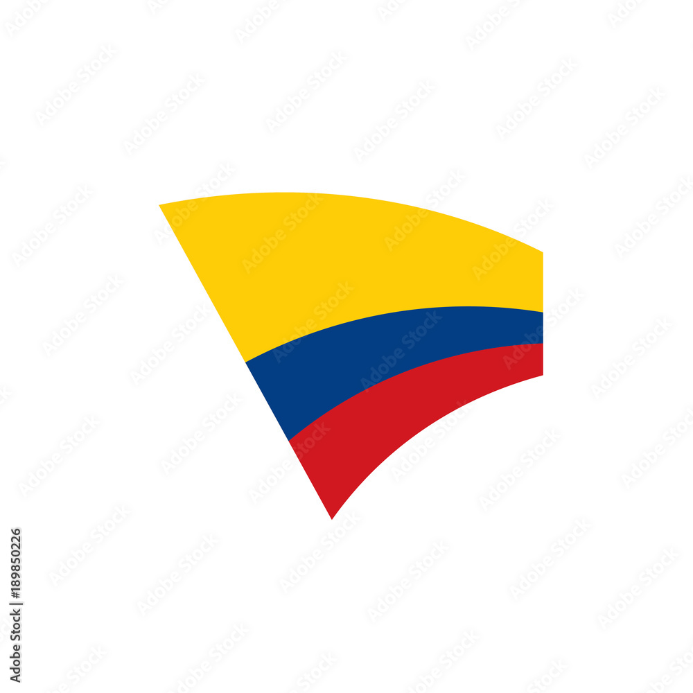Fototapeta premium Colombia flag, vector illustration