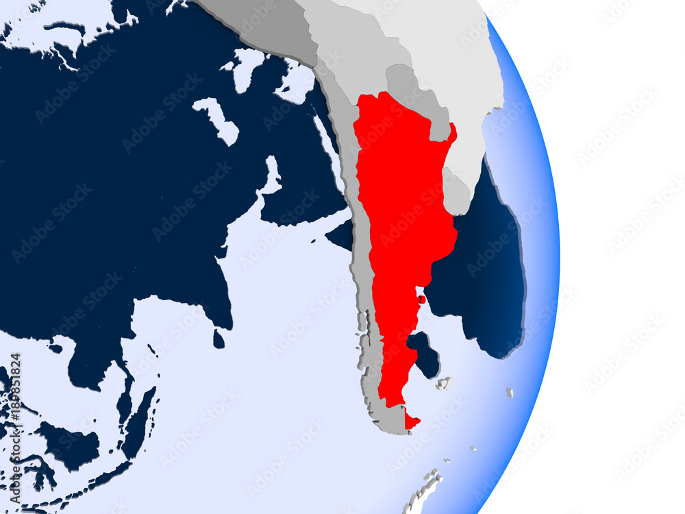 Obraz premium Indonesia on globe